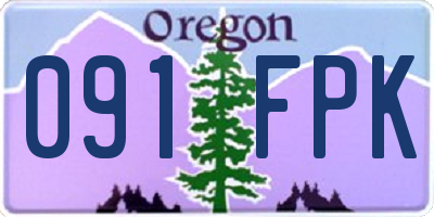 OR license plate 091FPK