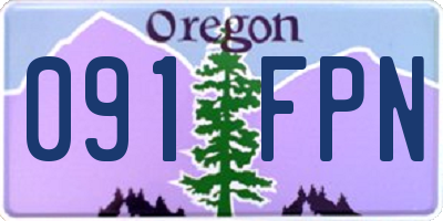 OR license plate 091FPN
