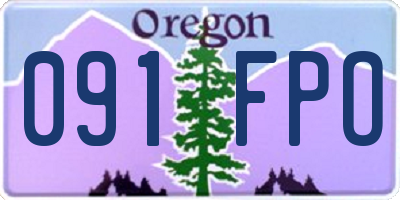 OR license plate 091FPO