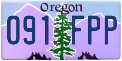 OR license plate 091FPP