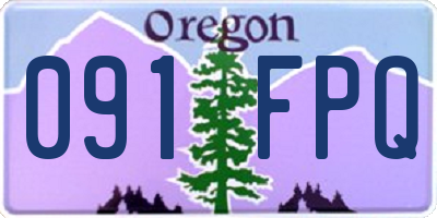 OR license plate 091FPQ