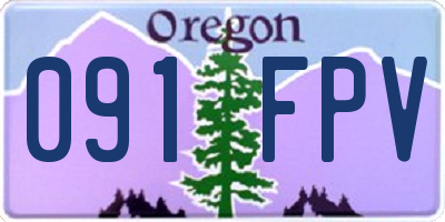 OR license plate 091FPV