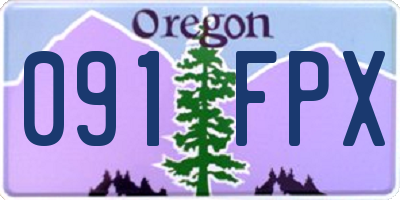 OR license plate 091FPX
