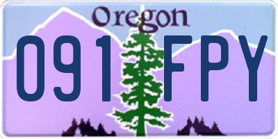 OR license plate 091FPY