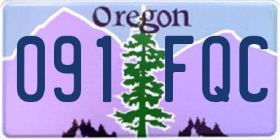 OR license plate 091FQC