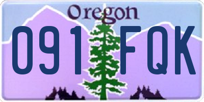 OR license plate 091FQK