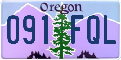 OR license plate 091FQL