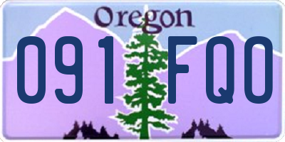OR license plate 091FQO