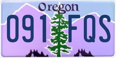 OR license plate 091FQS
