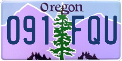 OR license plate 091FQU