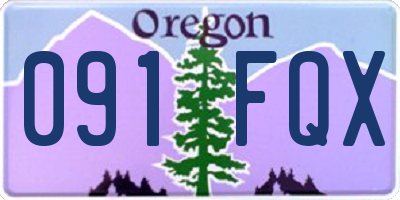 OR license plate 091FQX