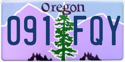 OR license plate 091FQY