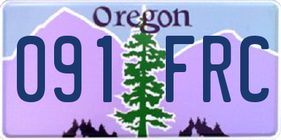 OR license plate 091FRC