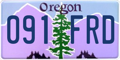 OR license plate 091FRD