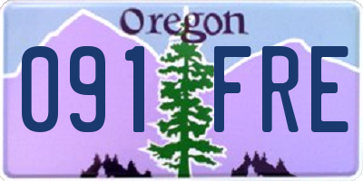 OR license plate 091FRE