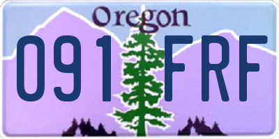 OR license plate 091FRF