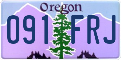 OR license plate 091FRJ