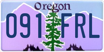 OR license plate 091FRL