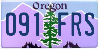 OR license plate 091FRS