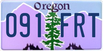 OR license plate 091FRT