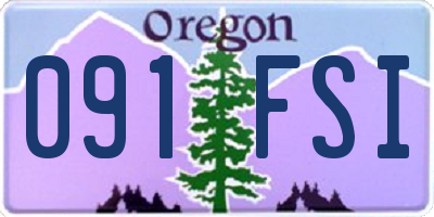OR license plate 091FSI