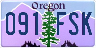 OR license plate 091FSK
