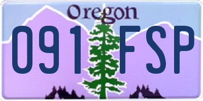 OR license plate 091FSP