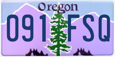 OR license plate 091FSQ