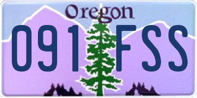 OR license plate 091FSS