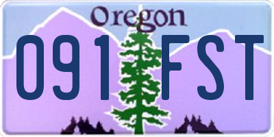 OR license plate 091FST