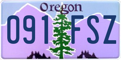 OR license plate 091FSZ