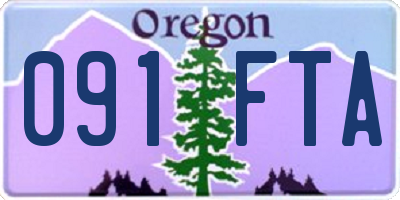 OR license plate 091FTA