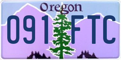 OR license plate 091FTC