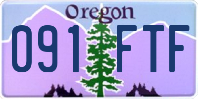 OR license plate 091FTF