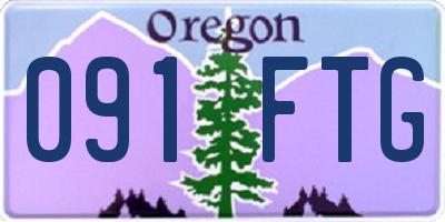 OR license plate 091FTG