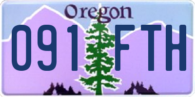 OR license plate 091FTH
