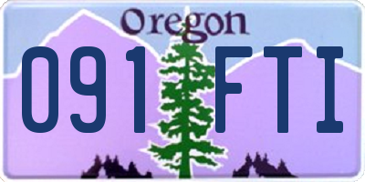OR license plate 091FTI