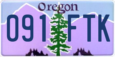 OR license plate 091FTK
