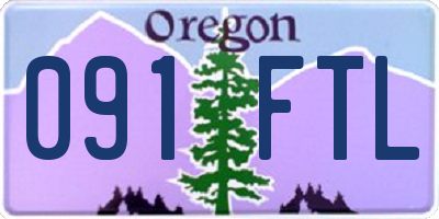 OR license plate 091FTL