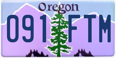 OR license plate 091FTM