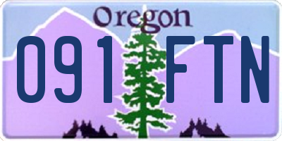 OR license plate 091FTN