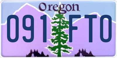 OR license plate 091FTO