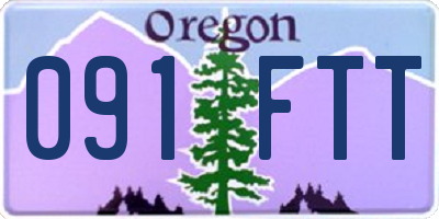 OR license plate 091FTT