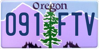 OR license plate 091FTV