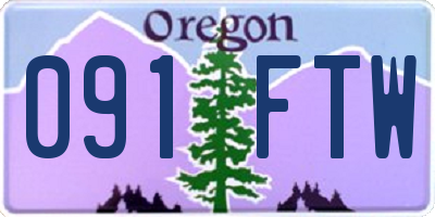 OR license plate 091FTW