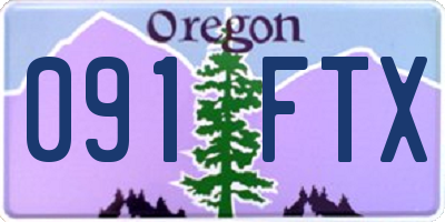 OR license plate 091FTX
