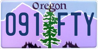 OR license plate 091FTY
