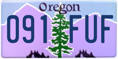 OR license plate 091FUF