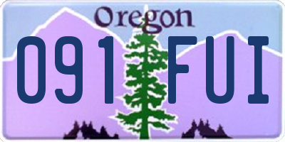 OR license plate 091FUI