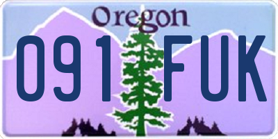 OR license plate 091FUK